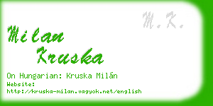 milan kruska business card