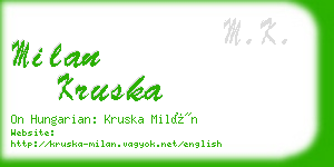 milan kruska business card